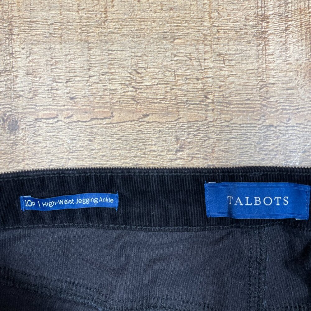 Talbots Black Mini Corduroy High Waist Jegging Ankle size 10P - Picture 3 of 4
